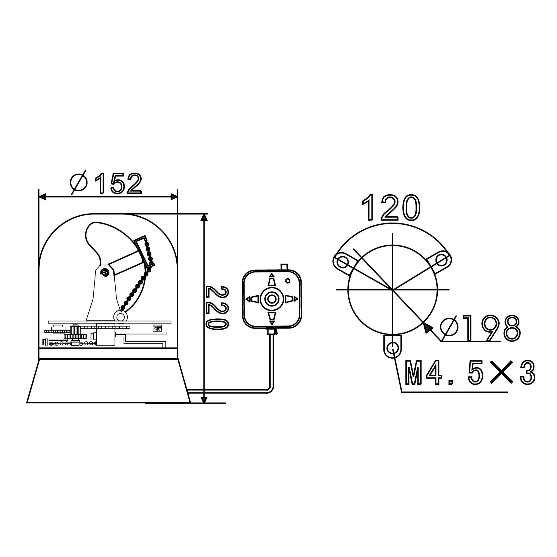 LTD-210H rotating warning beacon