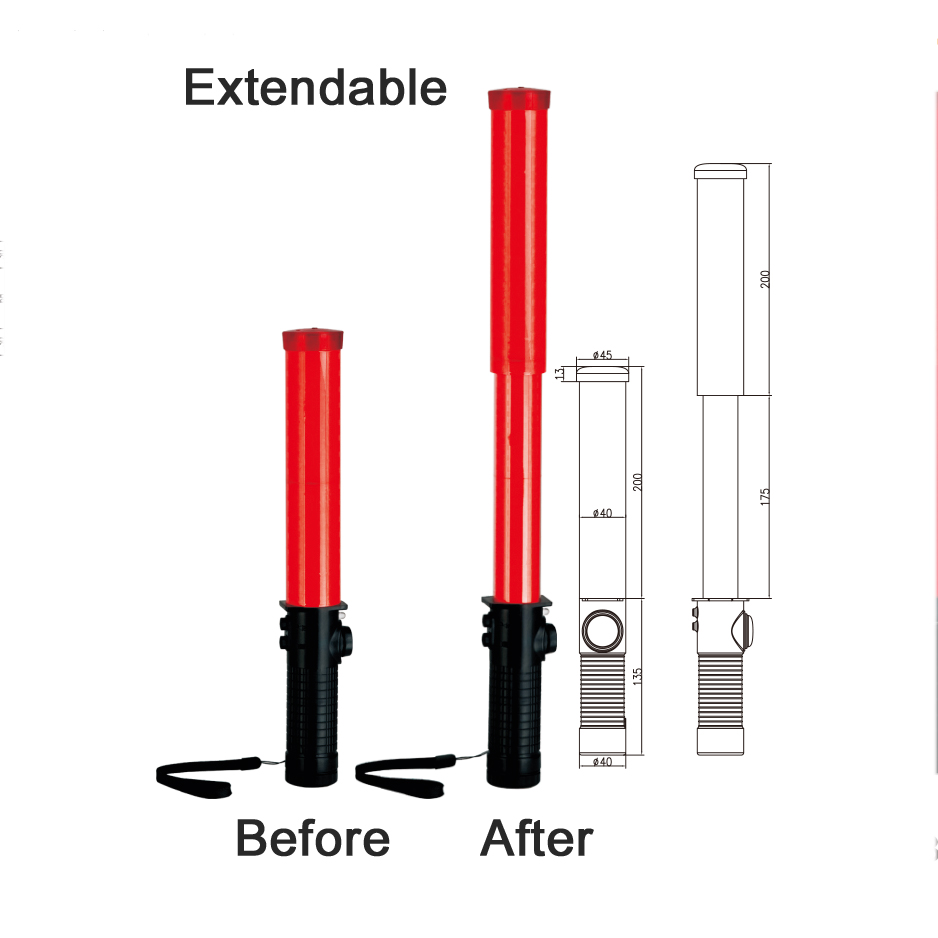PZ233-500AA Extendable traffic baton 
